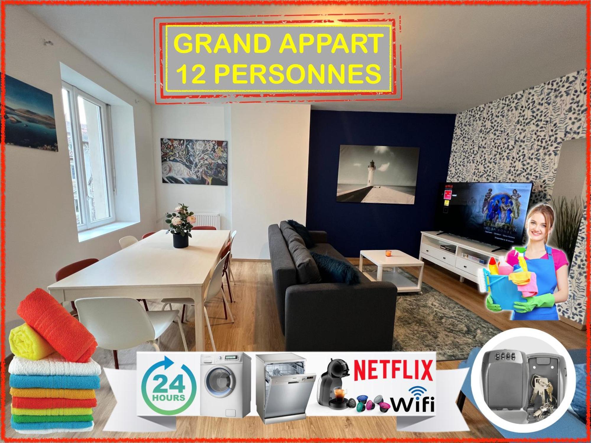 24 Chic & Cosy Grand Appart 88M2 Parking Gratuit Hypercentre Netflix Saint-Etienne  Kültér fotó